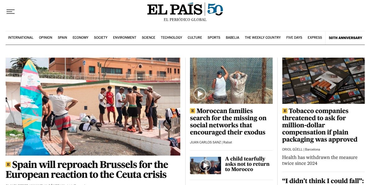 CorruptSanchez's tweet photo. @vonderleyen , after tweeting how unacceptable things are (as usual), seems to only read @el_pais , like any friend of our corrupt president and head of a criminal organization @sanchezcastejon. For comparison, let's take a look at the frontpage of the rest of spanish newspapers, that offer an alternate photograph without surfboards. @el_pais @TheObjective_es @eldebate_com @elmundoes