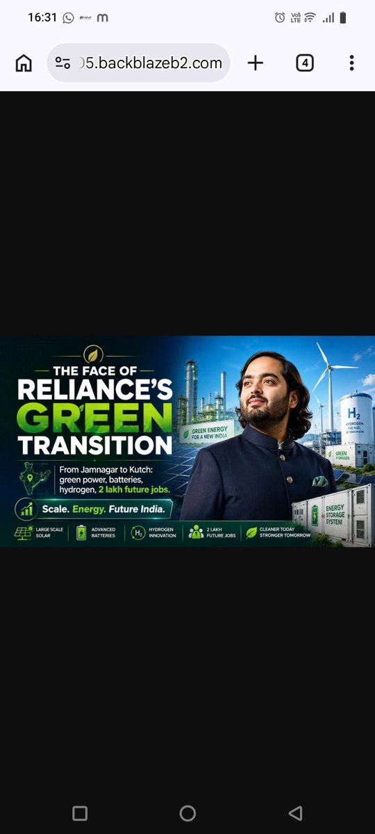 DolanBiswas9's tweet photo. #Reliance_Development2026 Anant Ambani champions a greener future with innovations in battery and hydrogen tech, paving the way for 2 lakh new jobs and sustainable growth. https://t.co/mB8g7ySu4u