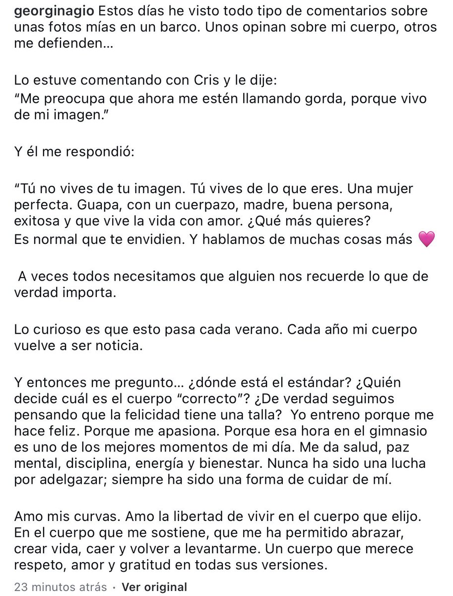 alwayscrr's tweet photo. gio viu os comentários que estavam fazendo sobre seu corpo e se pronunciou, cristiano incrível como sempre também evidenciando o quanto ela é uma mulher maravilhosa, AMO DEMAIS https://t.co/8eFIusXhWq