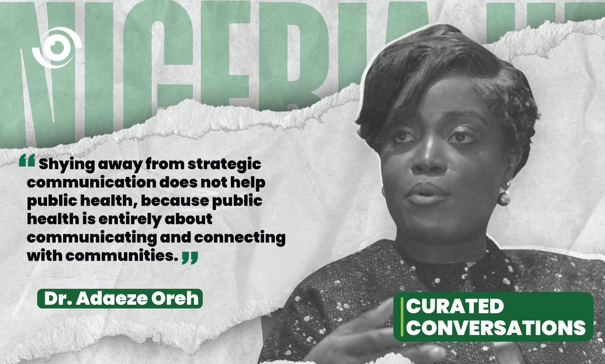 nighealthwatch's tweet photo. Strategic communication isn't an add-on to public health. It's how trust is built, communities are engaged, and meaningful health outcomes are achieved.

In this edition of Curated Conversations, Dr @Adaeze_Oreh shares why communication must remain at the heart of public health.

Watch the full conversation: https://t.co/0Y9n1n4AOw