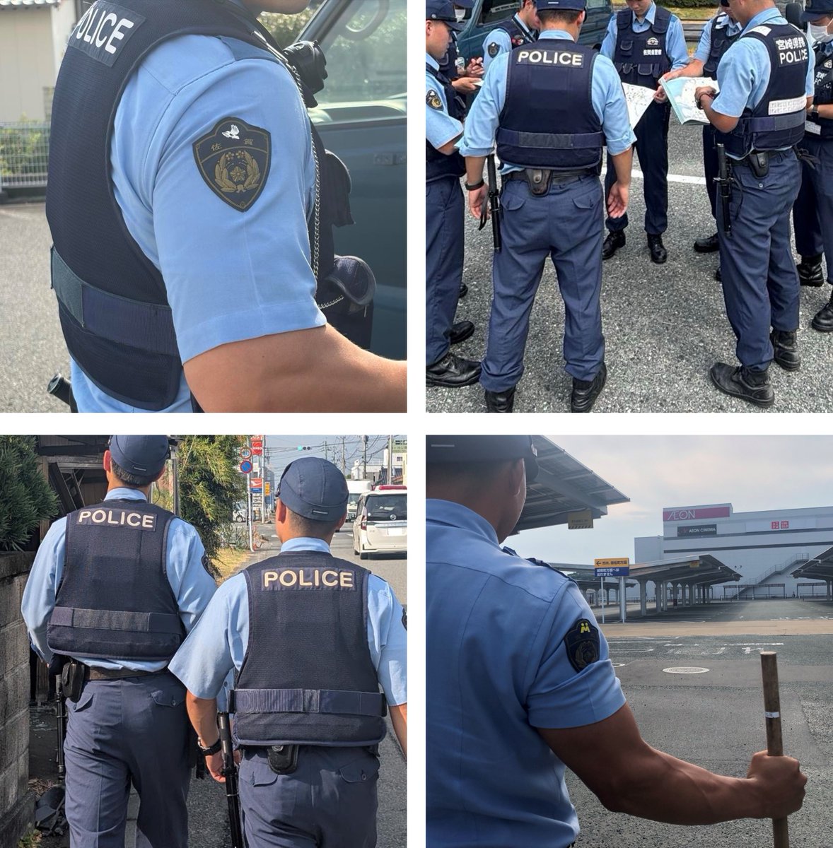NPA_saigaiKOHO's tweet photo. 熊本の被災地、普段より警察官が多いです。街中を各県警のパトカーが走っています。精強な機動隊員が歩き回り、住民の皆様にお声かけもしています。怪しい人がいたら、必ず声をかけます。
「被災地の警戒が手薄」だなんて、デマです。日本警察は、熊本の治安に本気です。 https://t.co/OOwxd9dkYI