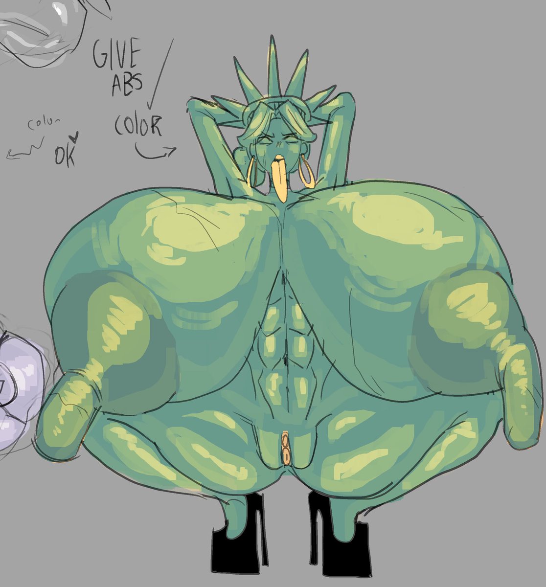 lewdicrousart's tweet photo. very late 4th of July I did with @shrumblegumble https://t.co/BjczZ1Oo7G