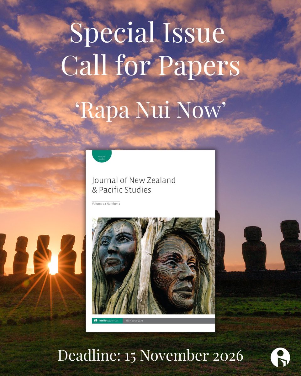 IntellectBooks's tweet photo. This Special Issue will address a contemporary Rapa Nui and is primarily interested in the lives and practices of the people, in particular the Indigenous people, who live on the island now. 

Deadline: 15 November 2026

Find out more 👉https://t.co/CyvqfJkZQ0 https://t.co/XotnFP5hhE