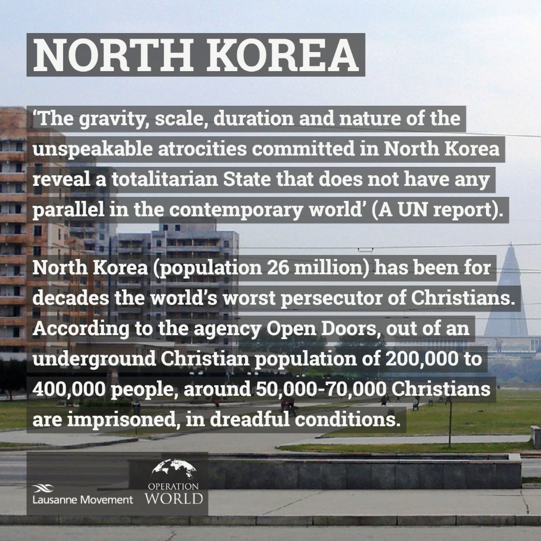operationworld's tweet photo. Pray for North Korea, the world’s harshest persecutor of Christians. Read more: https://t.co/zoEEX9dD9R #prayfortheworld #pray #operationworld #northkorea #prayerchangesthings #prayfornorthkorea https://t.co/IQq2Dt53d8