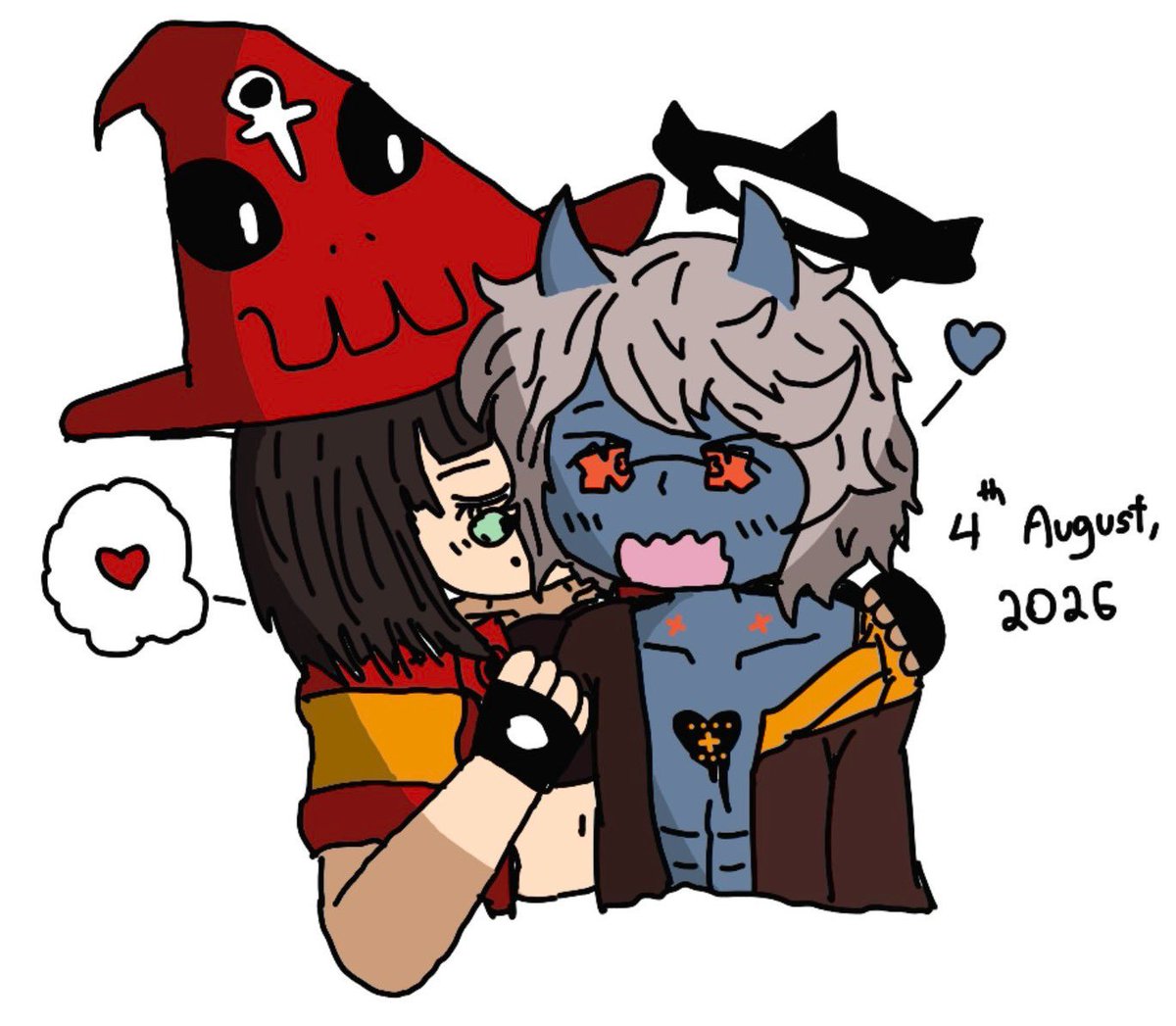 ViviNpat's tweet photo. I-No giving Happy Chaos a small kiss! 😘. Chaosino nation rise up! You get to eat something. https://t.co/eBuyFUjnLy