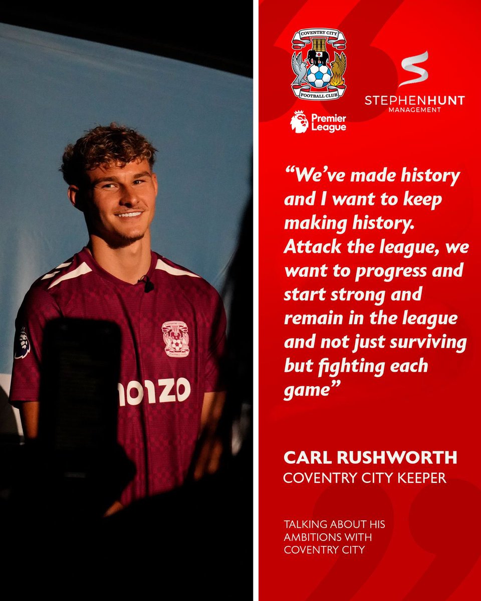 TeamSHM_'s tweet photo. ✍️ Carl Rushworth >>> @Coventry_City ✅ 

Huge congratulations to @Carl_Rushworth2, who rejoins Premier League side Coventry City on a permanent deal 🙌

Time to make some more history 💪

#PUSB #CR19 #TeamSHM https://t.co/AmZwhFUHUQ