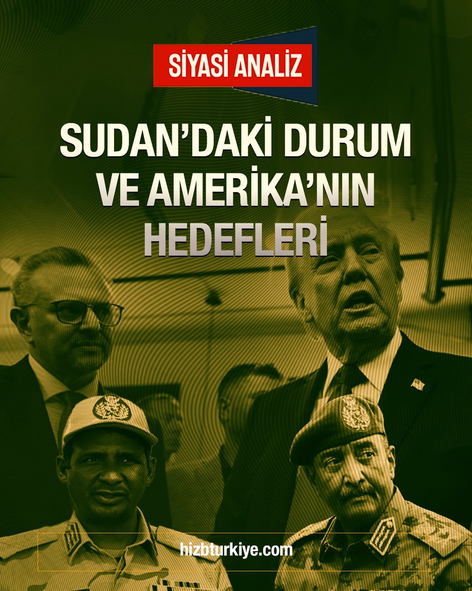 HizbutTahrirTR's tweet photo. Siyasi Analiz
Sudan'daki Durum Ve Amerika'nın Hedefleri

🔘 Sudan’daki durum nereye doğru gidiyor?
🔘 Amerika, çözüm önerisiyle neyi hedefliyor?
🔘 Yakın zamanda bir çözümün gerçekleşmesi mümkün mü? #sudan
Analizi okumak için yorumdaki linke tıklayın!🔻