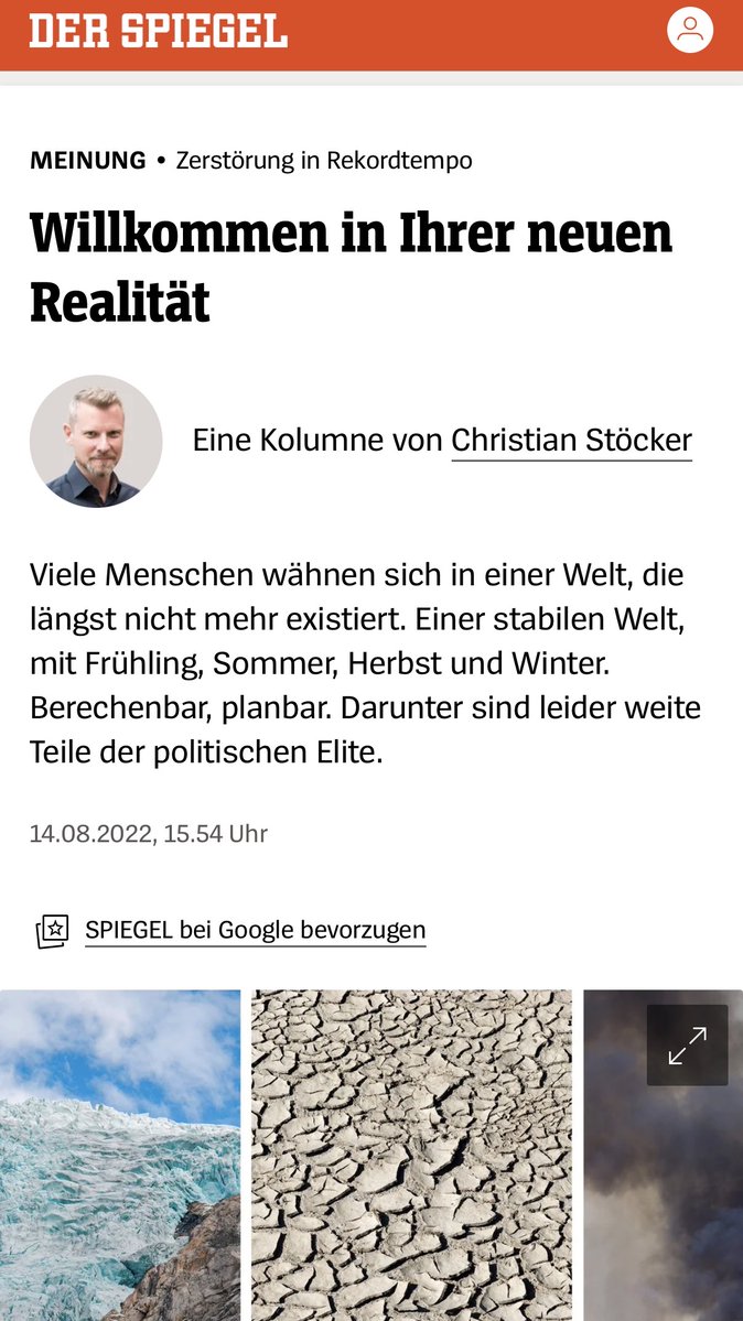 ChrisStoecker's tweet photo. Ich mache ja gerade Sommerpause, aber diese Kolumne von *2022* passt heute sogar noch besser als damals. Leider hat sich auch an den Fakten aus dem Teaser nichts geändert. Zentral ist: Das ist eben nicht „das neue Normal“. Es ist erst der Anfang. Das wollen viele nicht wahrhaben. https://t.co/zUq0jzIgAe