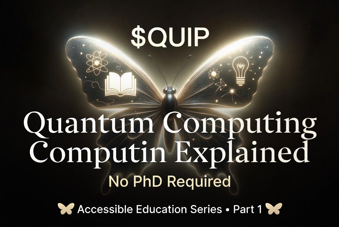 RichardD569's tweet photo. Quantum doesn’t have to be locked behind a physics degree.
@quipnetwork just dropped the first part of a series that explains quantum computing in plain language, no PhD required.
Making the technology accessible is how real adoption starts. 🧠⚛️ #QuipNetwork https://t.co/3RMeGzkgDN