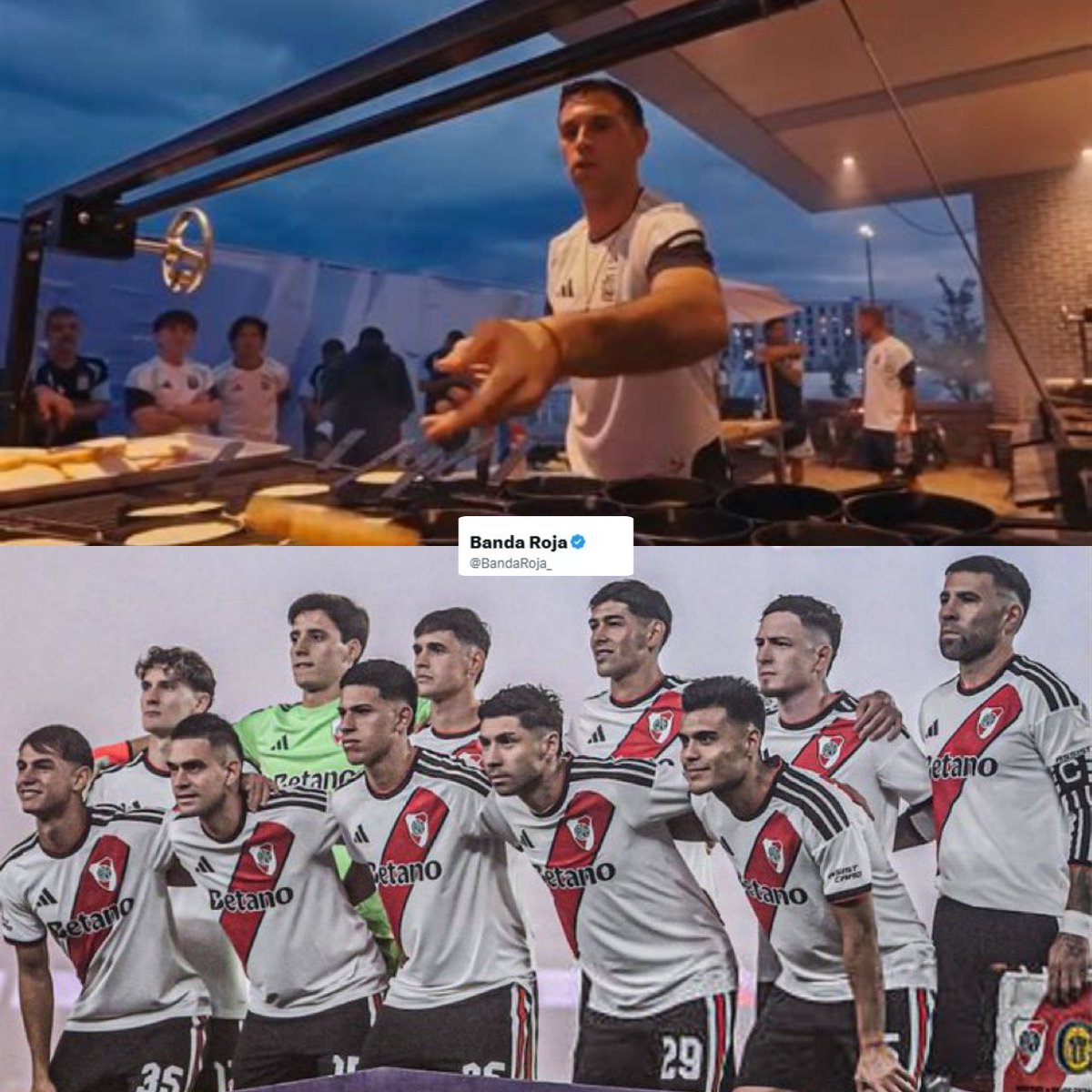 BandaRoja_'s tweet photo. 🚨🤝 LOS JUGADORES DE #RIVER PIDIERON UNA NOCHE MÁS DE CONCENTRACIÓN.

🗣️ El plantel busca fortalecer la unión del grupo, generar más charlas y recuperar la armonía para salir del mal momento anímico y espiritual.

🥩 Incluso evalúan repetir más seguido reuniones y asados, al estilo Scaloneta.

⚠️ Creen que todo esto puede ayudar a mejorar lo futbolístico, aunque saben que después deberán demostrarlo dentro de la cancha con juego y resultados.

ℹ @maxibenozzi