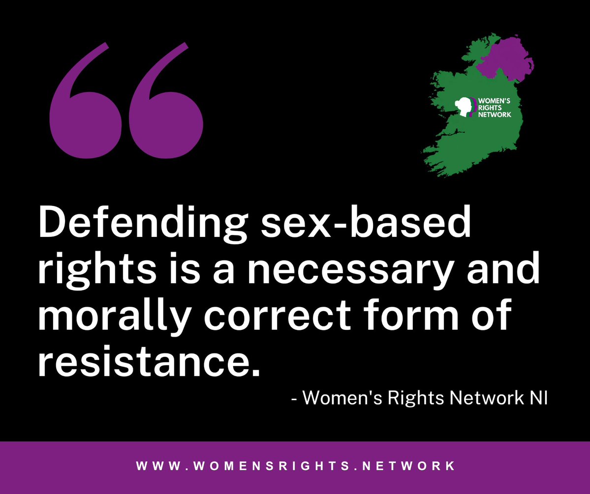 ni_wrn's tweet photo. Defending sex-based rights is a necessary and morally correct form of resistance.
#RespectRightsReality https://t.co/Uu77COIyIU