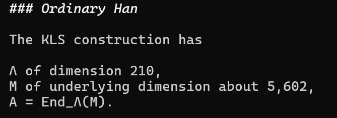 henomoto1025's tweet photo. A counterexample to Han's conjecture
https://t.co/P9FWu1XlPJ
多元環のホモロジカル予想周辺の1つであるHan's conjectureの反例が（AIの助けで）構成されていたらしいです
（210次元の多元環上の5,602次元の加群のEnd環らしい） https://t.co/2AeudbkxLQ