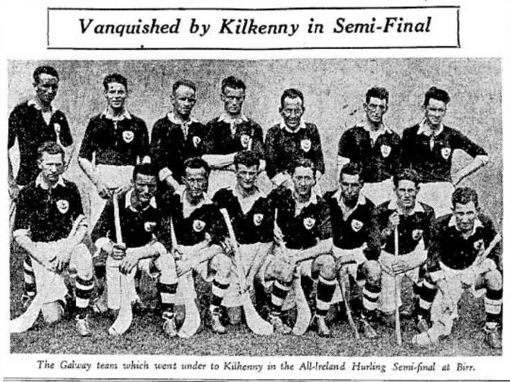 SportsHistory26's tweet photo. The @Galway_GAA team which was defeated by @KilkennyCLG in the All-Ireland Senior Hurling Championship Semi-Final at Birr on this day in 1935...#galway #kilkenny #gaa #hurling #ireland https://t.co/jjqe4PQvas