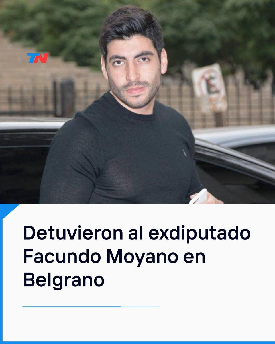 GusDeheza's tweet photo. 🚨 Facundo Moyano detenido en Belgrano: un nuevo capítulo de la saga sindical

La madrugada del 4 de agosto de 2026 volvió a poner a Facundo Moyano en el centro de la escena pública. El exdiputado nacional e hijo del líder sindicalista camionero Hugo Moyano fue detenido en el barrio de Belgrano, Ciudad de Buenos Aires, tras la denuncia de una joven que lo acusó de agresiones.

Según fuentes policiales, la mujer salió corriendo de un edificio pidiendo ayuda y Moyano la siguió hasta la vía pública, donde fue interceptado por efectivos de la Policía de la Ciudad.

La denunciante recibió asistencia médica y contención judicial, mientras que el dirigente sindical fue trasladado a la comisaría de la Comuna 13.  El caso quedó bajo investigación judicial y generó un fuerte operativo en la zona.📌