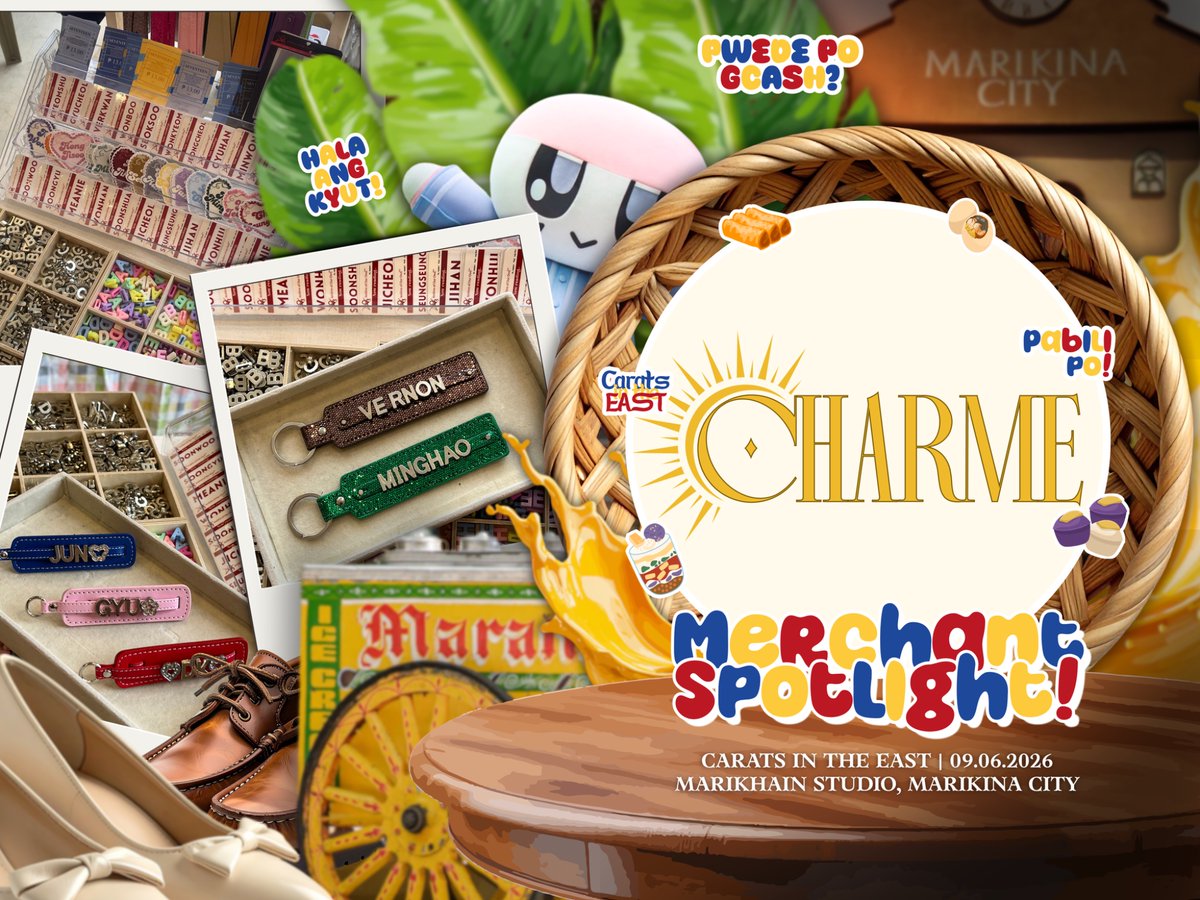 caratsintheeast's tweet photo. Carats in the East Merchant Spotlight: @cchihouse @charmemnl @4vrwon @deeketsph 

Narito ba ang hanap mo? Kaya tara na sa silangan! 🌟

Magrehistro rito: https://t.co/TP90q2zDh0 https://t.co/K12GBQlQVz