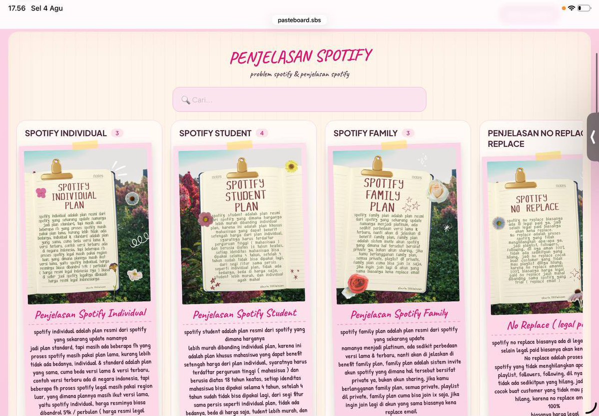 decivdes's tweet photo. aku buat penjelasan spotify beserta problem2 nyaaa 🥳 aku share di web yaa ges, jadi enak misal ada c yg tanya dll kalian bisa kasih aja link pasteboardnya, or pictnya bisa kalian pasang di wabis 🤩 

https://t.co/nbxaqD28UY https://t.co/4jLVLngkok