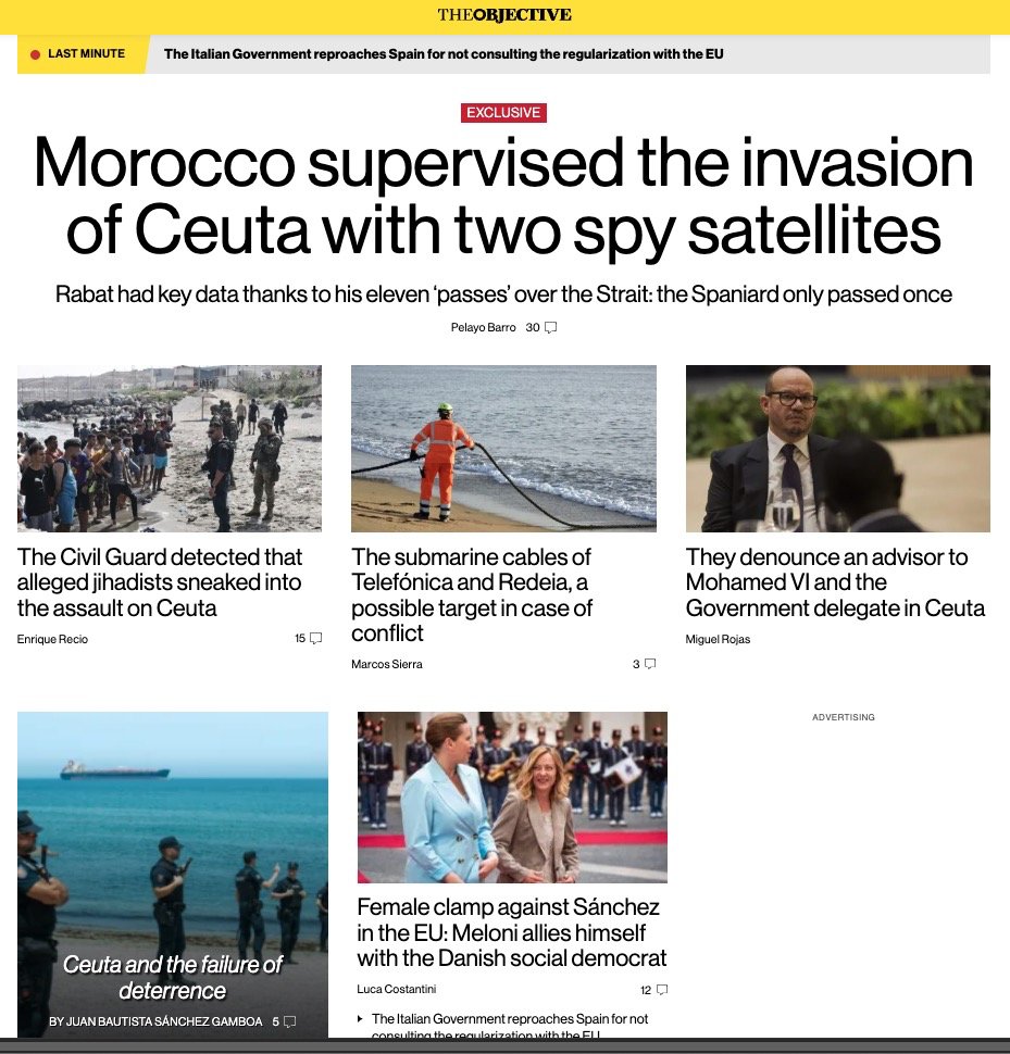 CorruptSanchez's tweet photo. It is a real disaster, while our thug president and head of a criminal organization @sanchezcastejon is bunkered in the Canary Islands with 4 tiers of security including a navigation ban. 
He has instructed the only newspaper with english edition, his personal pamphlet @el_pais to sugarcoat and minimize what is happening to a laughable level.
For comparison, see the frontpage of the rest of newspapares in Spain:
@el_pais @eldebate_com @TheObjective_es @okdiario @elmundoes