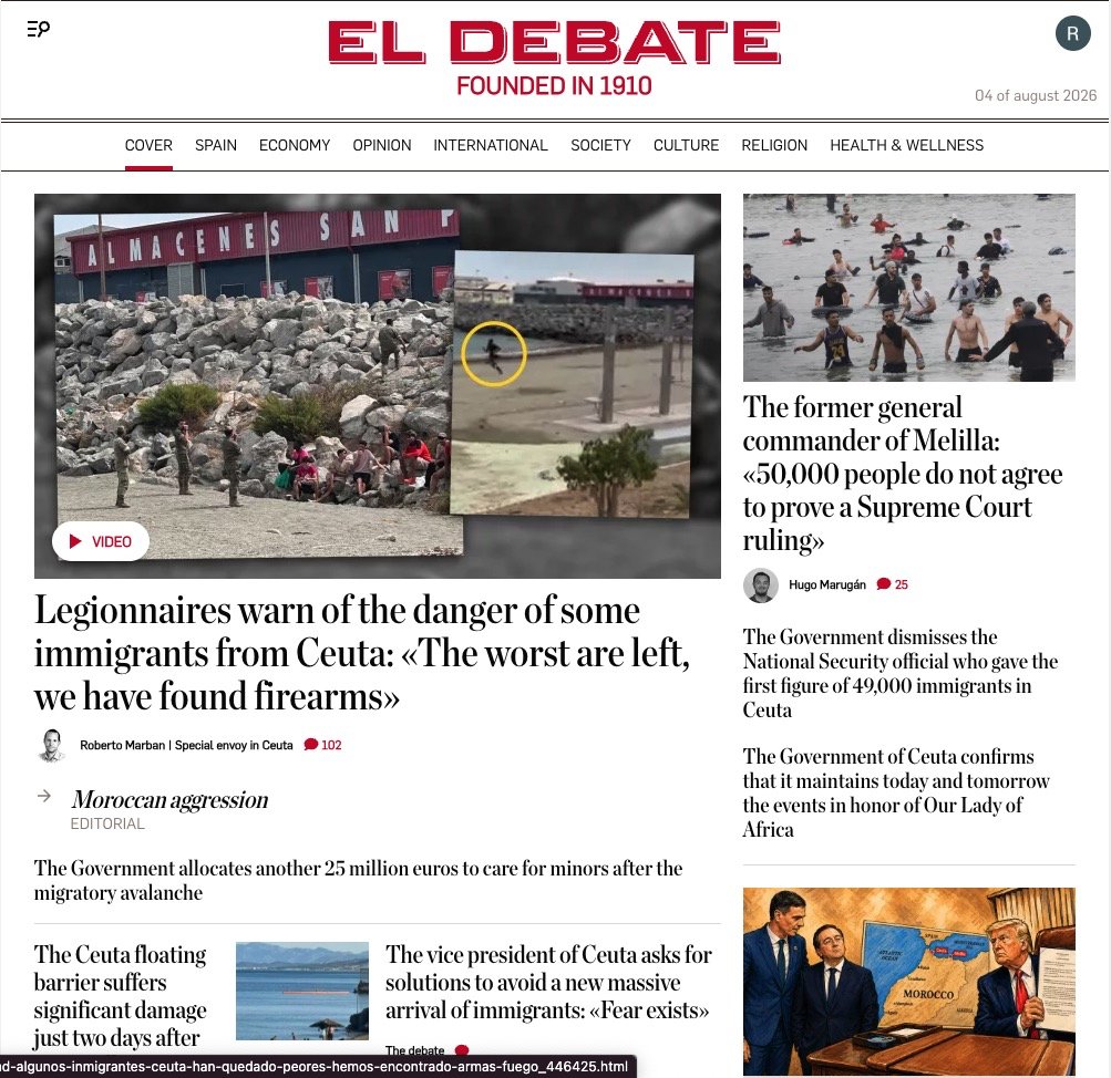 CorruptSanchez's tweet photo. It is a real disaster, while our thug president and head of a criminal organization @sanchezcastejon is bunkered in the Canary Islands with 4 tiers of security including a navigation ban. 
He has instructed the only newspaper with english edition, his personal pamphlet @el_pais to sugarcoat and minimize what is happening to a laughable level.
For comparison, see the frontpage of the rest of newspapares in Spain:
@el_pais @eldebate_com @TheObjective_es @okdiario @elmundoes