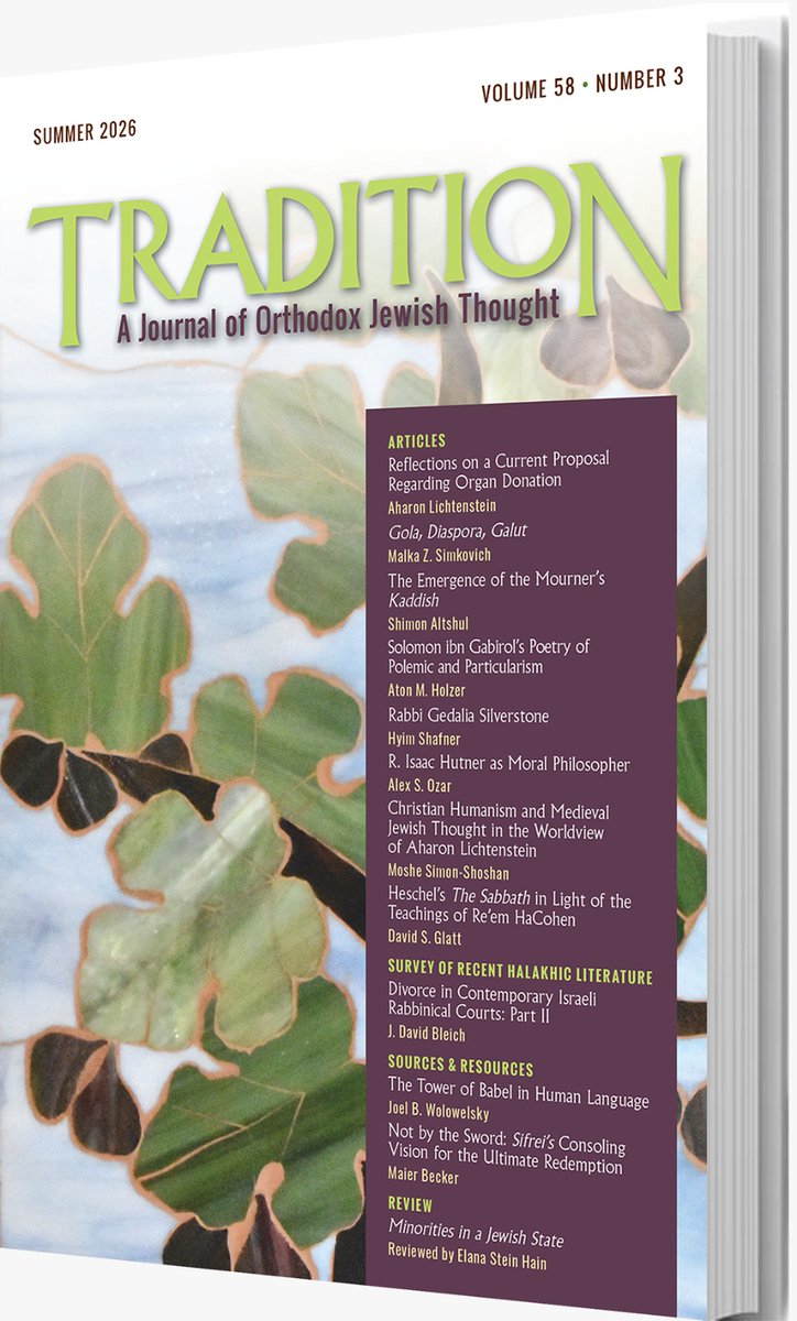 RabbiBrander's tweet photo. Elana Stein Hain's review of Ve-Hai Imakh in the latest issue of Tradition beautifully captures the essence of this important work by faculty of Ohr Torah Stone’s Beit Midrash for Judaism and Humanity.

We are blessed to have renewed Jewish sovereignty in the Land of Israel. With that blessing comes profound responsibility,  and a new opportunity to explore how the values and laws of our Torah can guide the way our Jewish state relates to minorities who live within it.

Ve-Hai Imakh offers a serious, Torah-rooted framework for engaging with these questions. I hope it sparks meaningful learning and conversation.

https://t.co/N11qAC5QU3