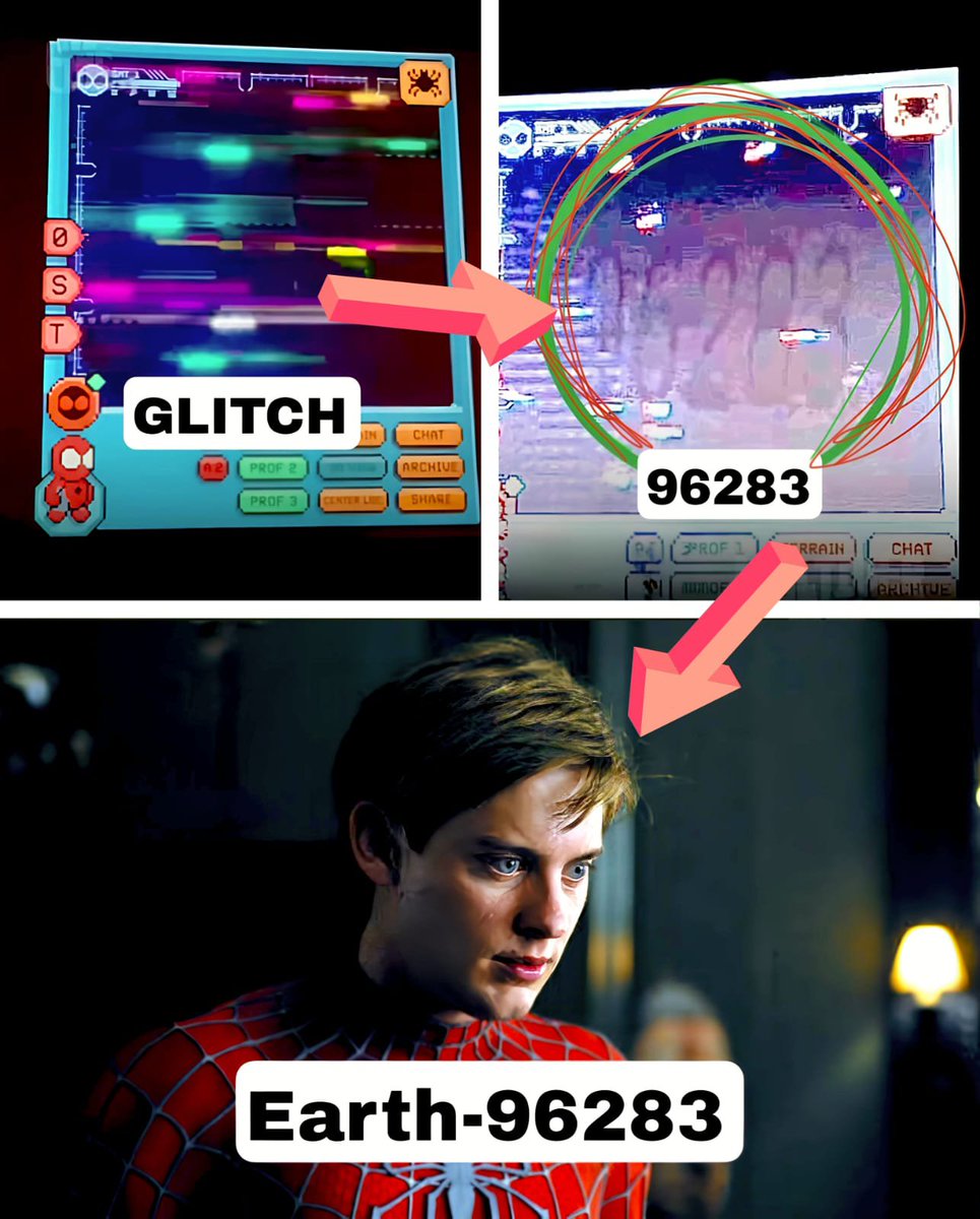_Movie_Fans_'s tweet photo. Did you notice this in 'Spider-Man: Brand New Day' post credit scene?

The glitch in the Spidey Tracker reveals some numbers and it matches to the Tobey Maguire's Spiderman Universe
 
96283 is a reference to "Earth-96283" - the universe most commonly associated with Tobey Maguire's Spider-Man in Marvel media. If that's true, this could be Marvel's first subtle tease that Peter from Sam Raimi's universe is still being tracked across the Multiverse

There are heavy rumours that Tobey Maguire's Universe will be destroyed in AVENGERS DOOMSDAY by the X-Men or Doctor Doom

Tobey Maguire Spiderman will avenge his universe by wearing the iconic Iron Spider suit and fight Doctor Doom and his army

#SpidermanBrandNewDay #Marvel