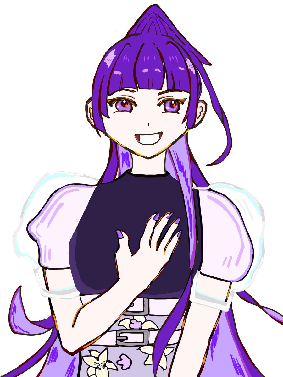 yu_3121021's tweet photo. 誕生日の時に描いた吉乃絵です！
🥩💜
喋るのやポストの文章を考えるの得意なほうではないし絵も描き始めたばかりだけど自分なりに吉乃さんを推せればなと思います✨
#yoshinoe https://t.co/rKtkQEnyLz