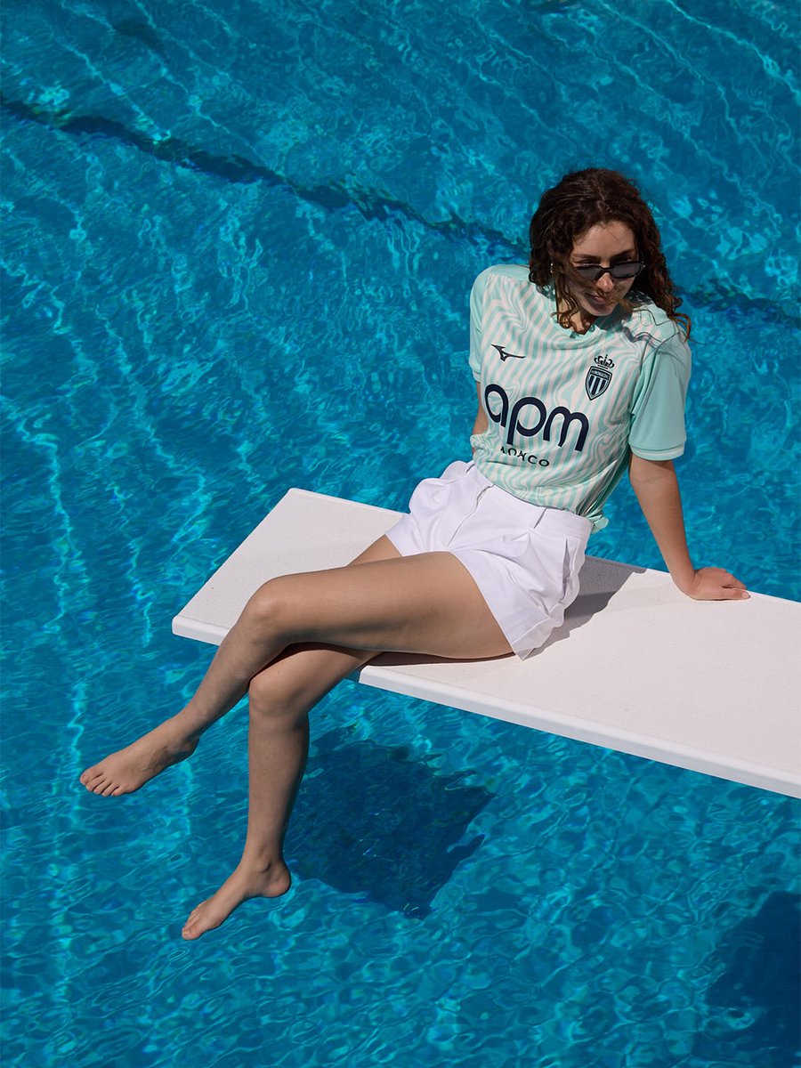 brfootball's tweet photo. Monaco drop their new third kit, inspired by Monegasque living 🌊🇲🇨 https://t.co/Cf3EeaCC7Z