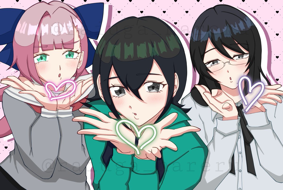 raiuga_hareru's tweet photo. 描くの夢だった、FFとの3人コテ同♡♡♡ https://t.co/RmmUfVgFPv