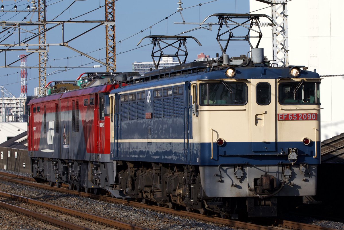 Rui3837125's tweet photo. 単8282レ
EF65-2090(新)+EH500-62(仙)(無動力)
EH500-62(仙)OM出場

牽引機が2090のためか、70Bほどの大激パでした。同業者の方々お疲れ様でした。

2026.8.4 https://t.co/r3UrNsBCMC