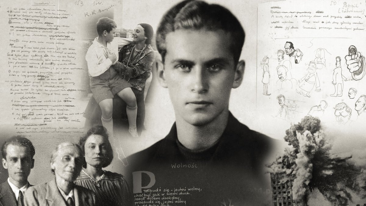 Jan34733995's tweet photo. 04.08.1944 r. - (po południu) ... za bardzo wychylił głowę z okna pałacu Blanka, którego bronił wraz z kolegami. Budynek był pod ostrzałem i kula trafiła Go w głowę.

"Nie żyje"-powie sanitariuszka Janina Grzybowska ps. „Nita”, która nie będzie wiedziała, czyją śmierć obwieszcza.

Nazywał się Krzyś.
Krzysztof Kamil Baczyński.

Gdyby przeżył - gdyby żył - gdyby tworzył - po Literacką Nagrodę Nobla nie musiałby się wspinać.
Ona leżałaby u Jego stóp.