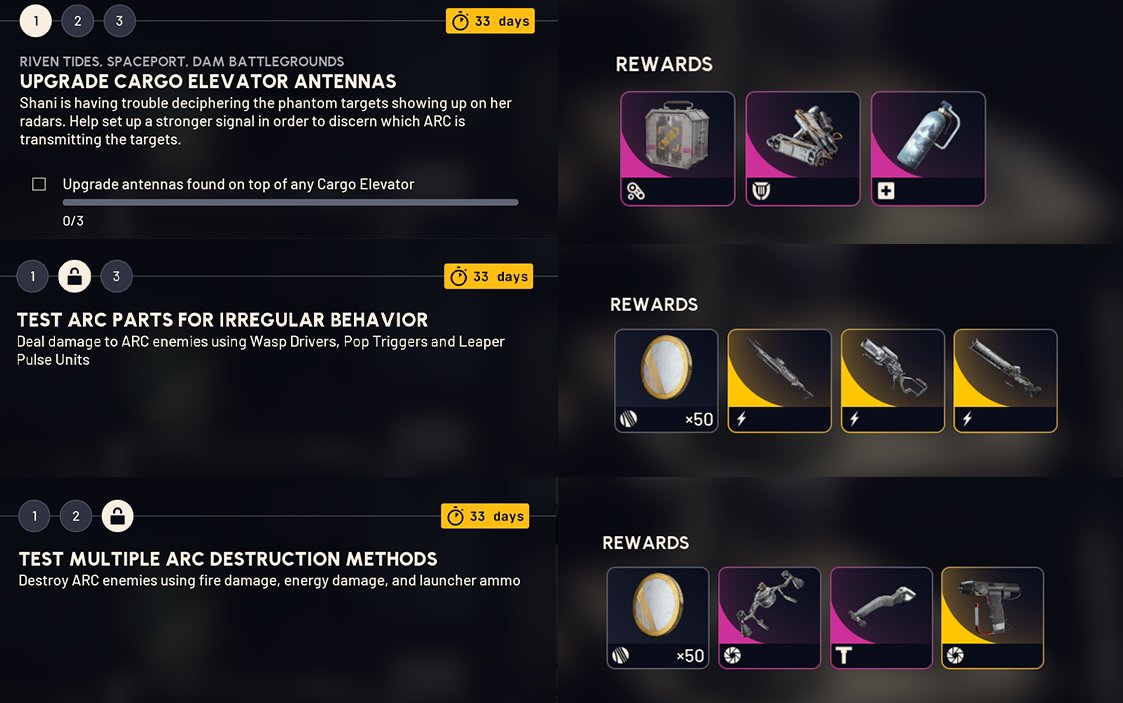 ARCRaidersNews's tweet photo. Phantom Targets Raider Project Steps and Rewards:

• Part 1 has 3 steps
• 11 rewards

⌛️ Live until September 6th https://t.co/McGa9ycoHV
