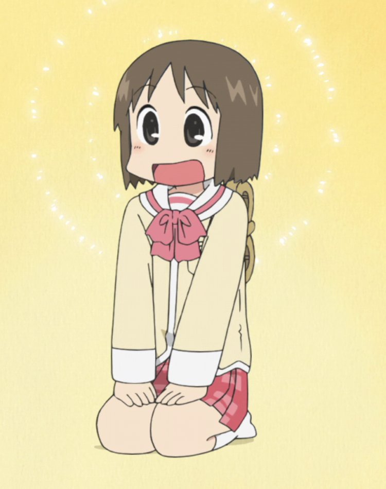 guphord's tweet photo. WHAT if NANO had BROWN hair !!!!!!!!! #nichijou https://t.co/UZgkwdZjMZ