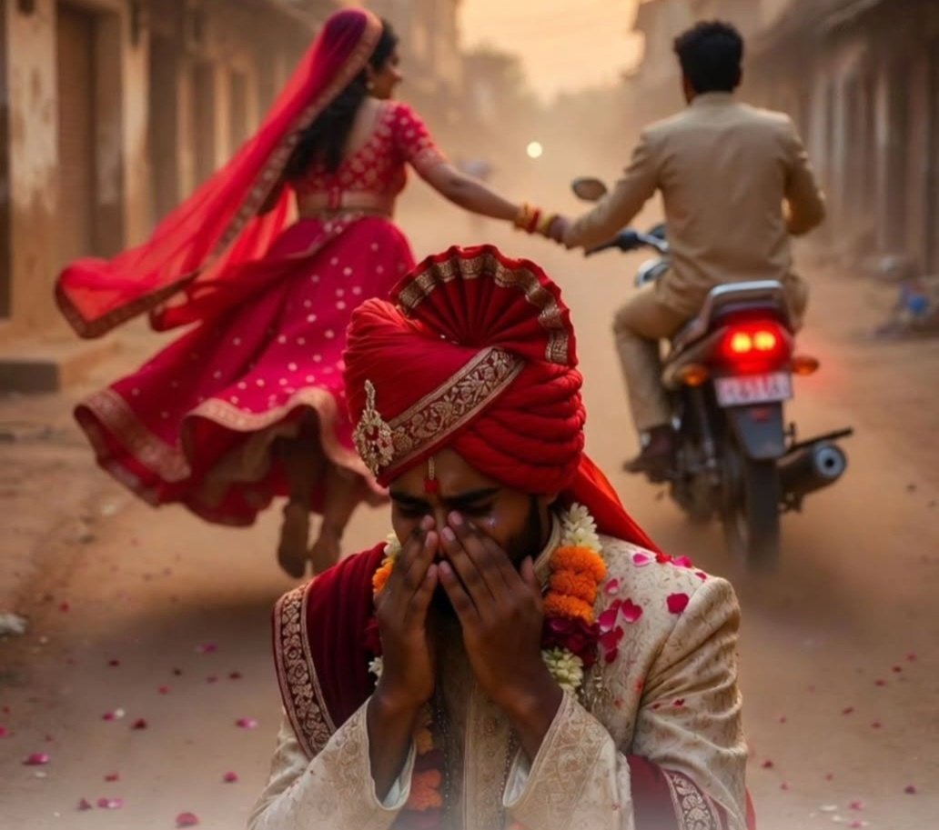 JayvindrSingh's tweet photo. भाई की एक नहीं, दो बार बेइज्जती हो गई 😭

उत्तर प्रदेश के बरेली में शादी से पहले ही पूरा मामला बिगड़ गया। निकाह से पहले दुल्हन कथित तौर पर अपने बॉयफ्रेंड के साथ भाग गई, जिससे दोनों परिवारों में हड़कंप मच गया।

इसके बाद शादी बचाने के लिए दूल्हे की शादी दुल्हन की छोटी बहन से कराने की बात चली। लेकिन ये प्लान भी फेल हो गया, क्योंकि पता चला कि छोटी बहन भी कथित तौर पर किसी और के साथ रिलेशनशिप में थी।

इसके बाद दोनों परिवारों में बहस शुरू हो गई और बात बढ़ते-बढ़ते झगड़े तक पहुंच गई। पुलिस मौके पर पहुंची और मामला शांत कराया।

अब ये मामला सोशल मीडिया पर वायरल है और लोग तरह-तरह के रिएक्शन दे रहे हैं। 😭