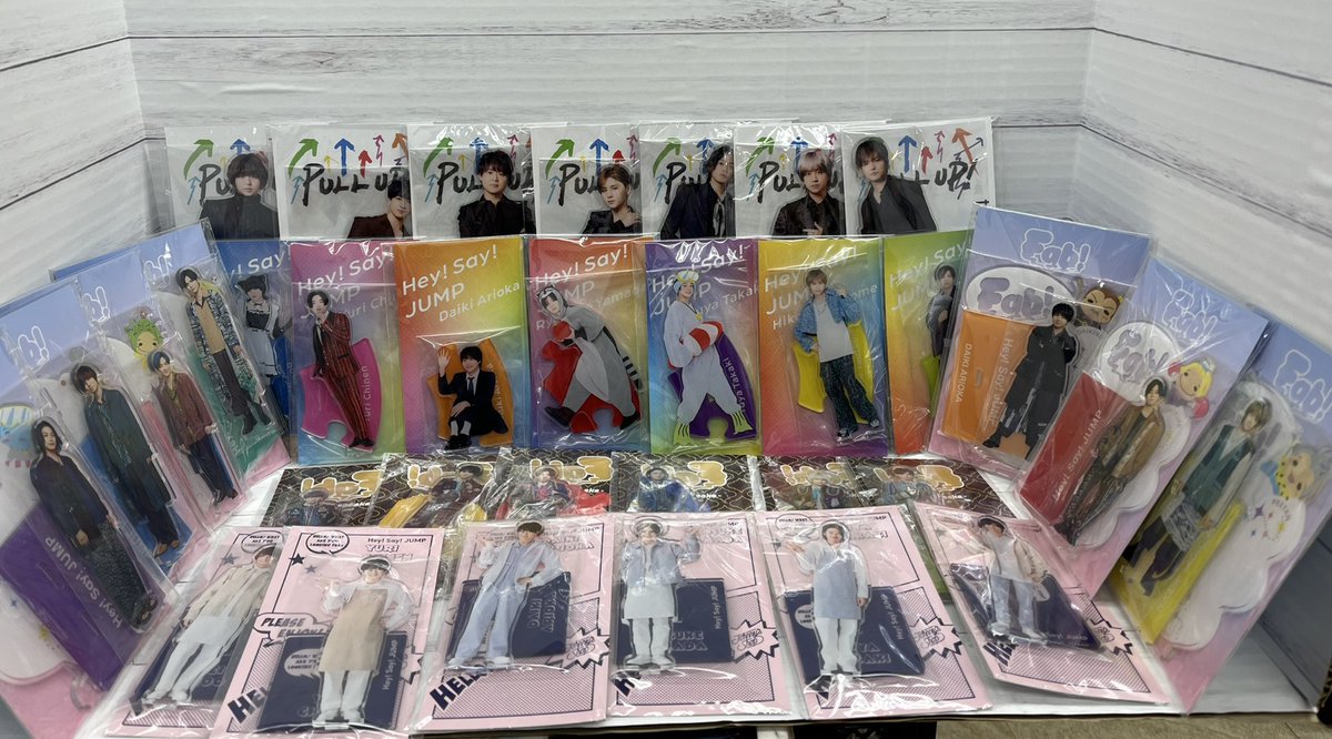 kgsm_av's tweet photo. ✨買取入荷情報✨

Hey!Say!JUMPグッズ
　アクリルスタンド
　15th Anniversary ぬいぐるみ
　オリジナルフィギュア
　※シークレットver(山田、有岡、八乙女)
　※ファミクラストア限定(知念、薮、伊野尾、髙木)
買取させて頂きました♪

#アイドルグッズ買取ます
#アーティストグッズ買取ます https://t.co/CpRaq4OswI