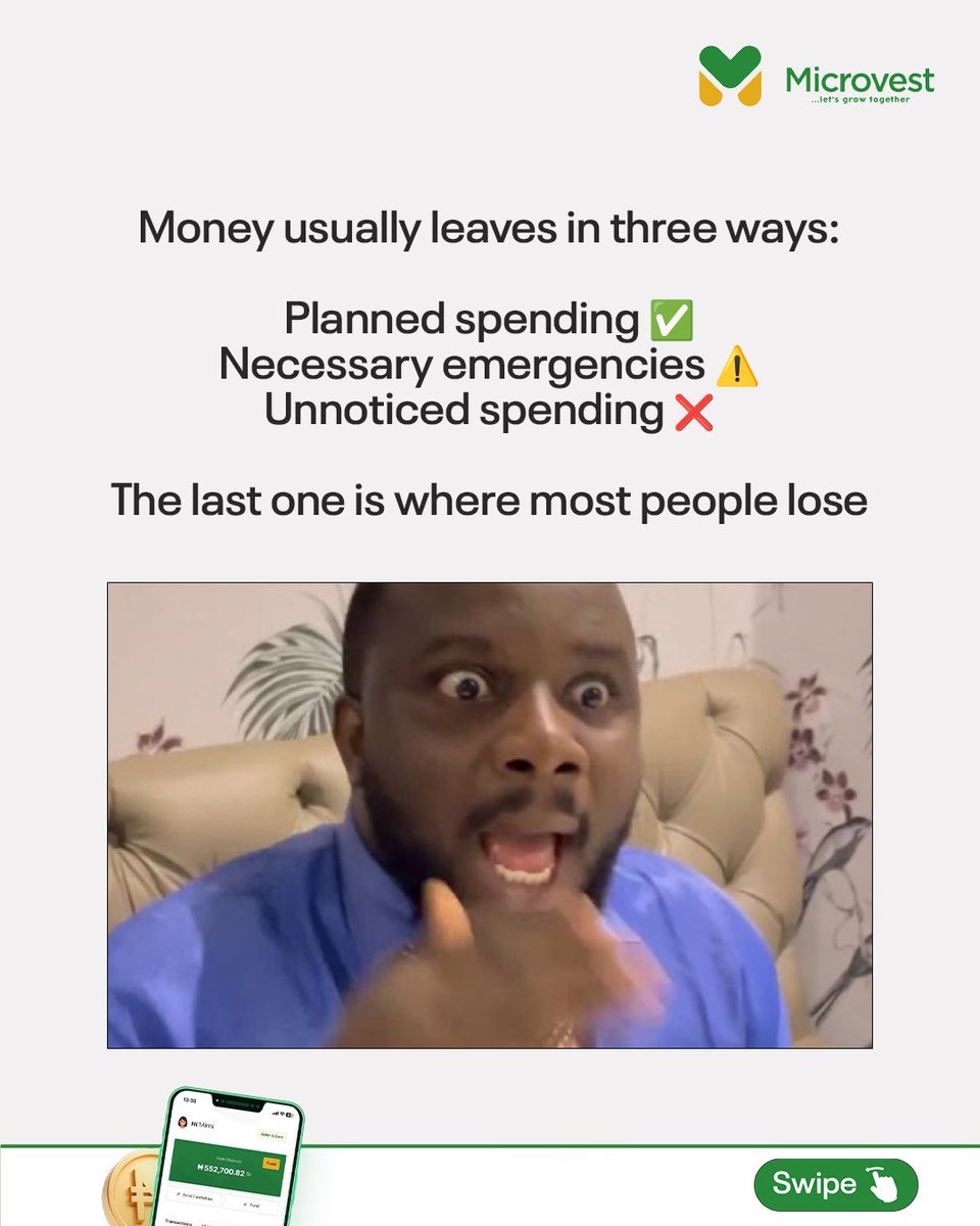 Microvest_ng's tweet photo. Your income matters, but how you manage it matters even more. Start tracking where your money goes and watch your finances improve.

#MicrovestNg #MoneyManagement #SaveSmart #FinancialGoals #MoneyGoals https://t.co/qmBRarnDDR