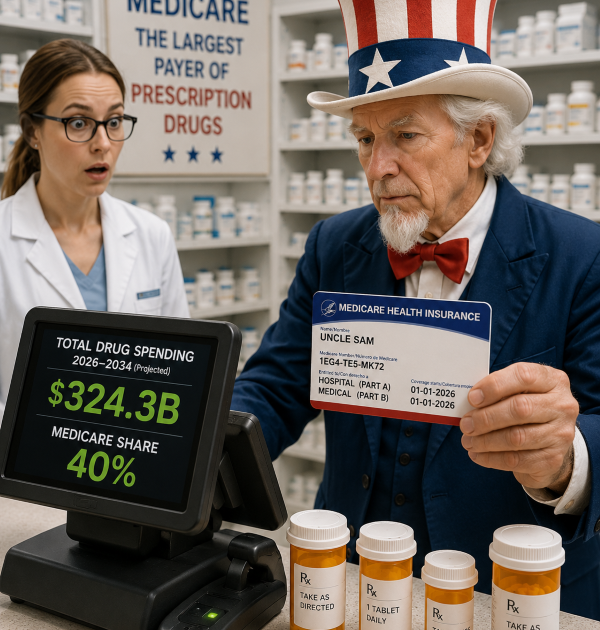 ChrisBiddle's tweet photo. Who Will Pay for Prescription Drugs in 2034? Medicare's Surprising Rise in the Latest Government Forecasts https://t.co/BR490UX3SX #pbm #lifesciences #shared https://t.co/eXpsL4ddFM