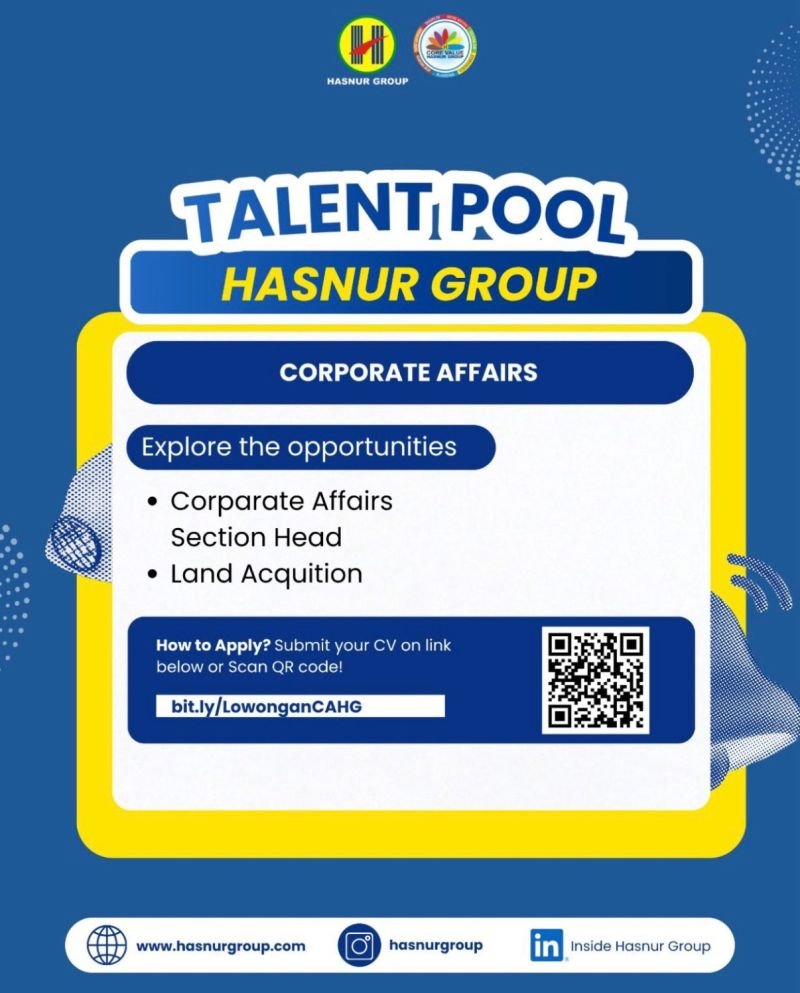 lokerbos's tweet photo. PT Hasnur Group Indonesia - Agustus 2026
Sumber : Linkedin

Bantu share guys! 
#lowongankerja #loker #kerja #infoloker #karir https://t.co/hhPyPcg8rF
