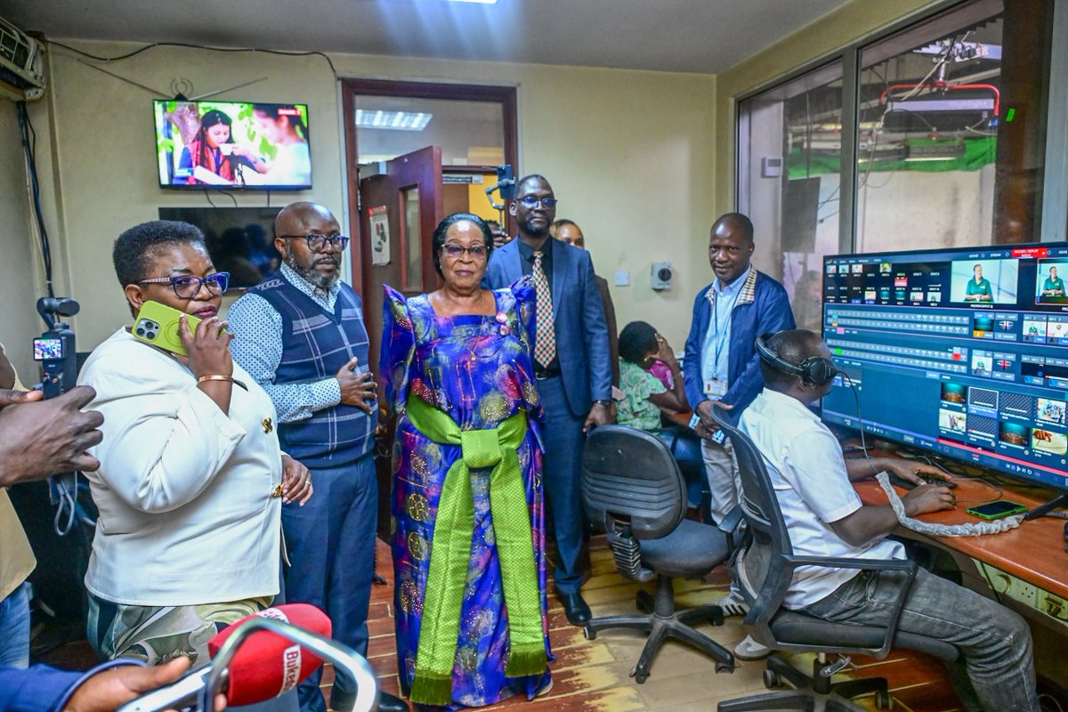 nyamadon's tweet photo. A great pleasure today hosting our sector ministers; @JustineLumumba , Hon Alioni Odria & Hon Joyce Ssebugwawo, who came for a familiarization tour. We appreciate the listening ear given to us & commitment to work together for joint success. @newvisionwire @bukeddeonline #VisionUpdates @MosesWatasa