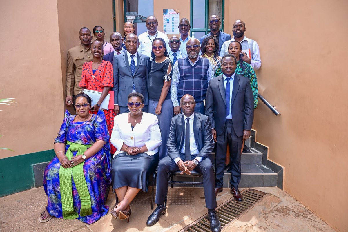 nyamadon's tweet photo. A great pleasure today hosting our sector ministers; @JustineLumumba , Hon Alioni Odria & Hon Joyce Ssebugwawo, who came for a familiarization tour. We appreciate the listening ear given to us & commitment to work together for joint success. @newvisionwire @bukeddeonline #VisionUpdates @MosesWatasa