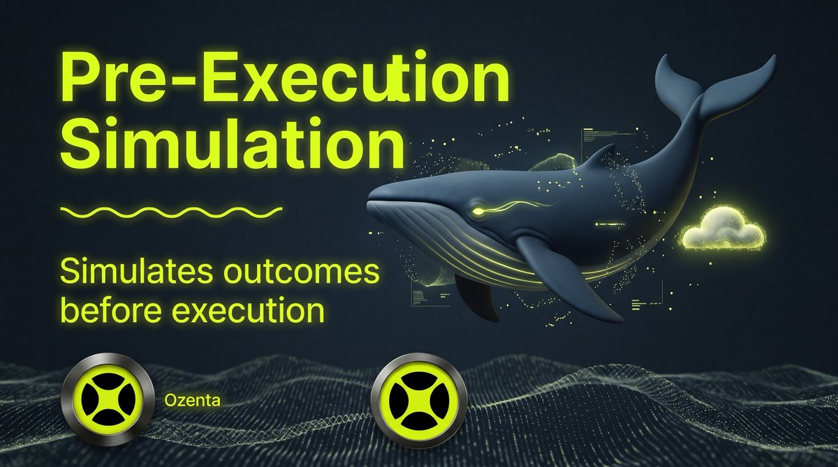Ozenta_'s tweet photo. Confidence starts before the transaction is signed.

Ozenta simulates every execution in advance, allowing users to review expected outcomes, costs, and potential risks before assets ever move on-chain. https://t.co/TOpFpMcp3R