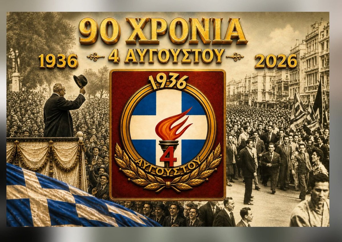 b_vassilis's tweet photo. Ήταν 4 Αυγούστου 1936🌿
πριν 90 χρόνια,όταν ο Ιωάννης Μεταξάς Στρατηγός,Κοινοβουλευτικός Αρχηγός κόμματος &amp; Πρωθυπουργός της 🇬🇷 με τη συναίνεση του 👑 Γεωργίου Β' ανακηρύσσει το Εθνικό Καθεστώς της 4ης Αυγούστου που σε 4 χρόνια έφερε την🇬🇷της Νίκης &amp; του Έπους του '40!
ΑΘΆΝΑΤΟΣ🇬🇷 https://t.co/yFpLq1688F