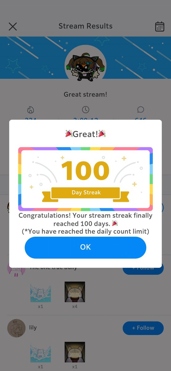 Chocobitsie's tweet photo. I hit 100 Days!!! When I started streaming I didn't do it everyday but decided I wanted to see if I could do it 😌 https://t.co/ePYcTrTRip