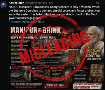 NEFactCheck's tweet photo. 🚨 Don’t fall for misinformation!
@Kasimkhan804 is spreading false claims and manipulated data on #Manipur violence to mislead people.
Verify before sharing.
Facts protect communities.
#FactCheck #Manipur #Misinformation #PeaceBuilding https://t.co/WlZuRHoQdh