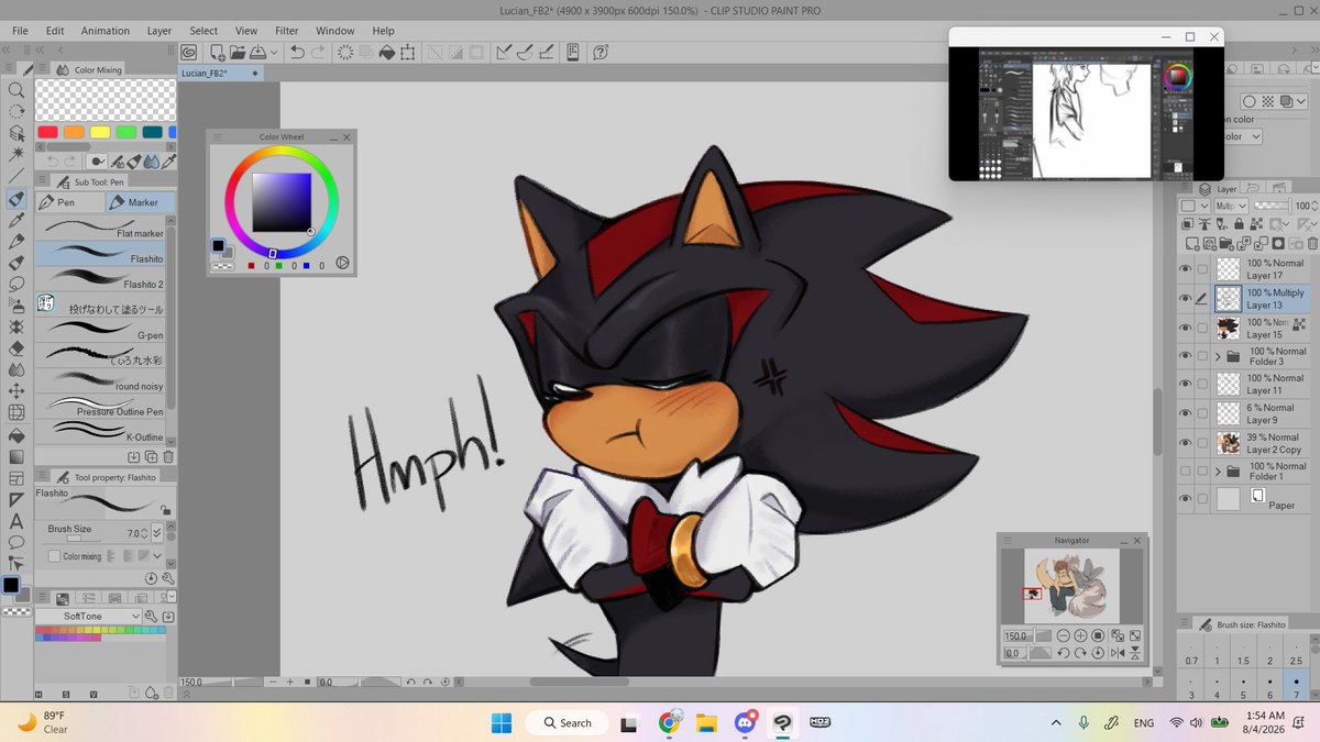 Konyiix's tweet photo. Tsundere Shadow doodle https://t.co/PmSkeYHNmF