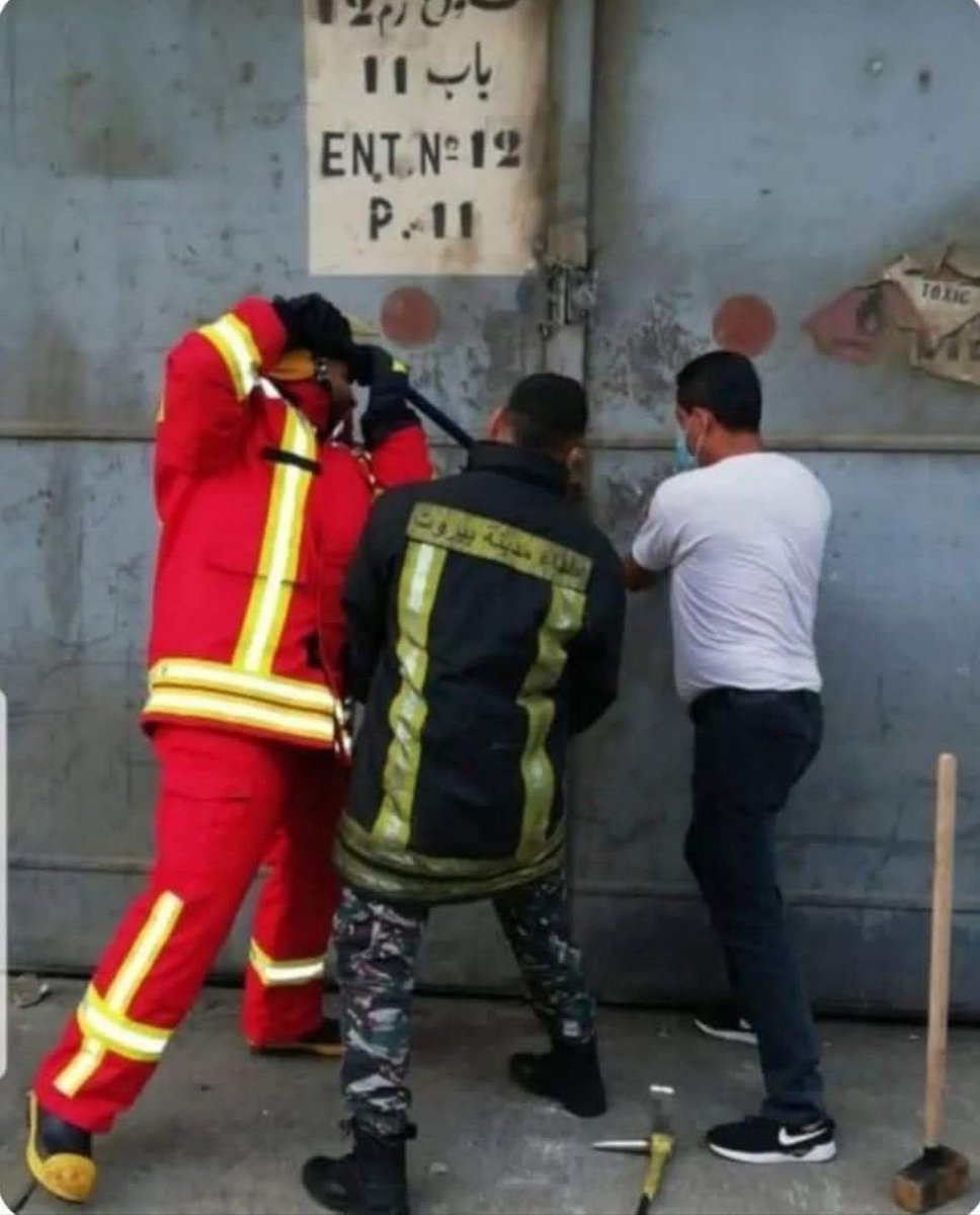 Rulaelhalabi's tweet photo. 📌🇱🇧 #BeirutBlast #4Aug2020 
The people who knew about the ammonium nitrate and allowed it to remain there should carry this shame forever.

Watch these heroes, the Beirut Fire Brigade firefighters who rushed to the Port of Beirut to do their duty, not knowing they were walking toward their final moments.

They went to save lives.
They never came back.

We remember their courage, honor their sacrifice, and continue to demand the truth and justice they deserve.

@beirutfirebriga 

#BeirutBlast #NeverForget #JusticeForBeirut