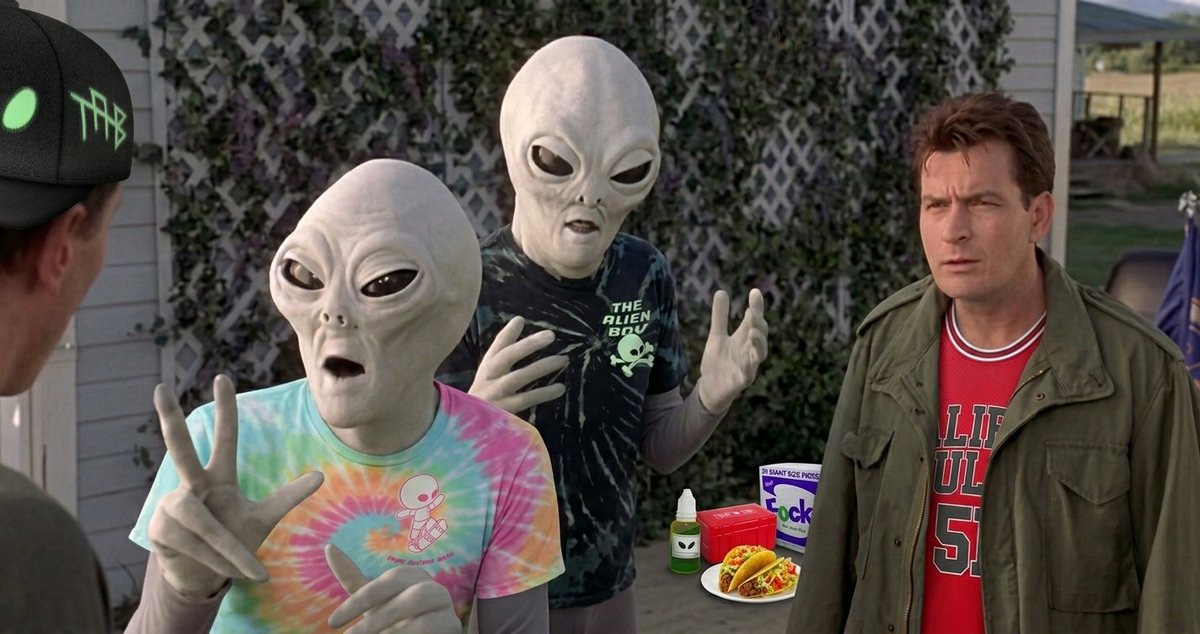 thealienboy's tweet photo. Whether it's a GM , a wave, or simple choke to say hello we come in peace. ☕ 

Now mind you we have sauces on Taco Tuesday that you would never have thought of. 🛸 https://t.co/KtUxaNmCeF