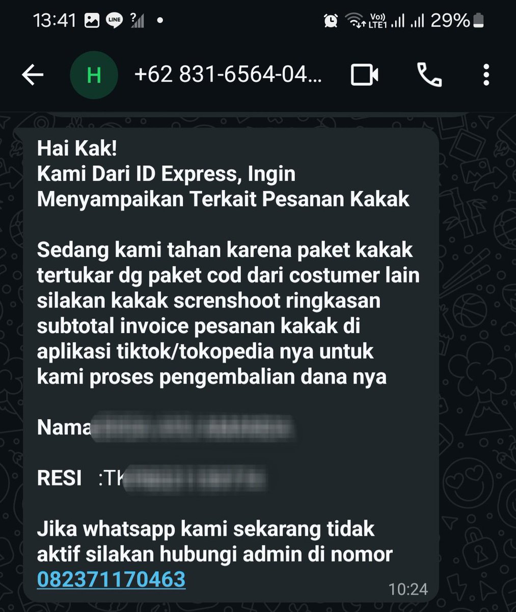 inurside's tweet photo. HAMPIR KENA TIPU‼️
untung langsung sadar dan lacak resi di web aslinya dulu

sus bgt masa disuruh scan kode qr yg tanpa keterangan itu dari brimonya langsung. https://t.co/GsNL8Soj4f