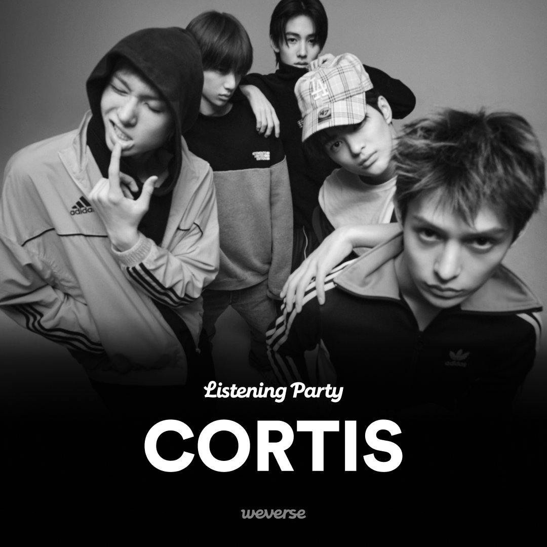 cortis_bighit's tweet photo. [#Weverse_ListeningParty] CORTIS 'MOTION (feat. Juicy J)' Listening Party ⭐️with CORTIS⭐️

⏰ Weverse Listening Party with CORTIS is going live in just one hour!
Join the party to chat with CORTIS and vibe to the playlist together!

⏰ 잠시 후 코르티스와 함께하는 @weverseofficial 리스닝 파티가 시작됩니다!
리스닝 파티 참여를 통해 코르티스와 이야기도 나누고 함께 플레이리스트를 즐겨보세요!

🗓️ 8/6 11AM KST (8/5 7PM PT, 10PM ET)
👉 https://t.co/XMdj61M4aR

*리스닝 파티는 Spotify, Apple Music, Melon Music 계정 연동을 지원합니다. 연결된 음원 플랫폼 계정으로 더욱 즐겁게 리스닝 파티를 즐겨보세요
*The Listening Party supports linking your Spotify, Apple Music, and Melon Music accounts. Connect your music platform account to enjoy the Listening Party with your favorite artists!

#CORTIS #코르티스 #CORTIS_MOTION feat. #JuicyJ
#Weverse