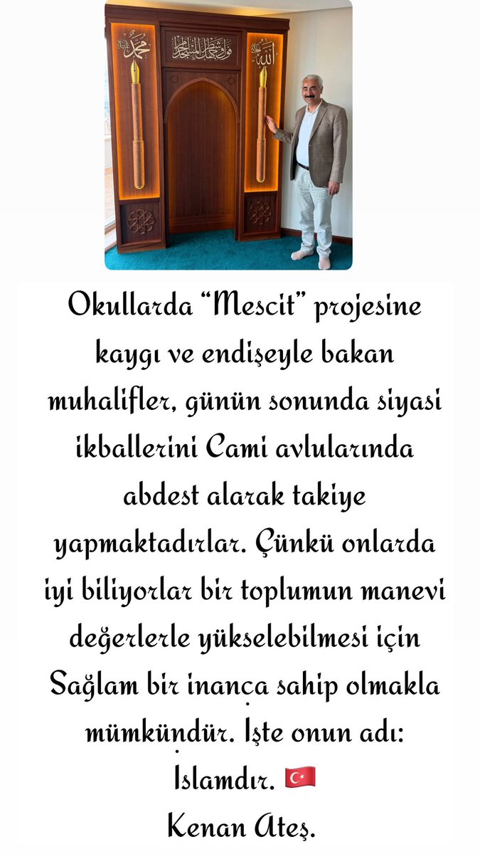 KA_Kenanatesvan's tweet photo. Günümüz sözde Müslümanların hali, sudan eseri kalmayan kuru nehir gibidir. Çünkü, onlar beşeri hayat içersinde Allah’a ve Peygambere asla ihtiyaç duymazlar. Başları sıkışınca Cami Avlusunda Soluğu Alırlar. @RTErdogan @eczozgurozel @tuncerbakirhan https://t.co/riUbhnddnl