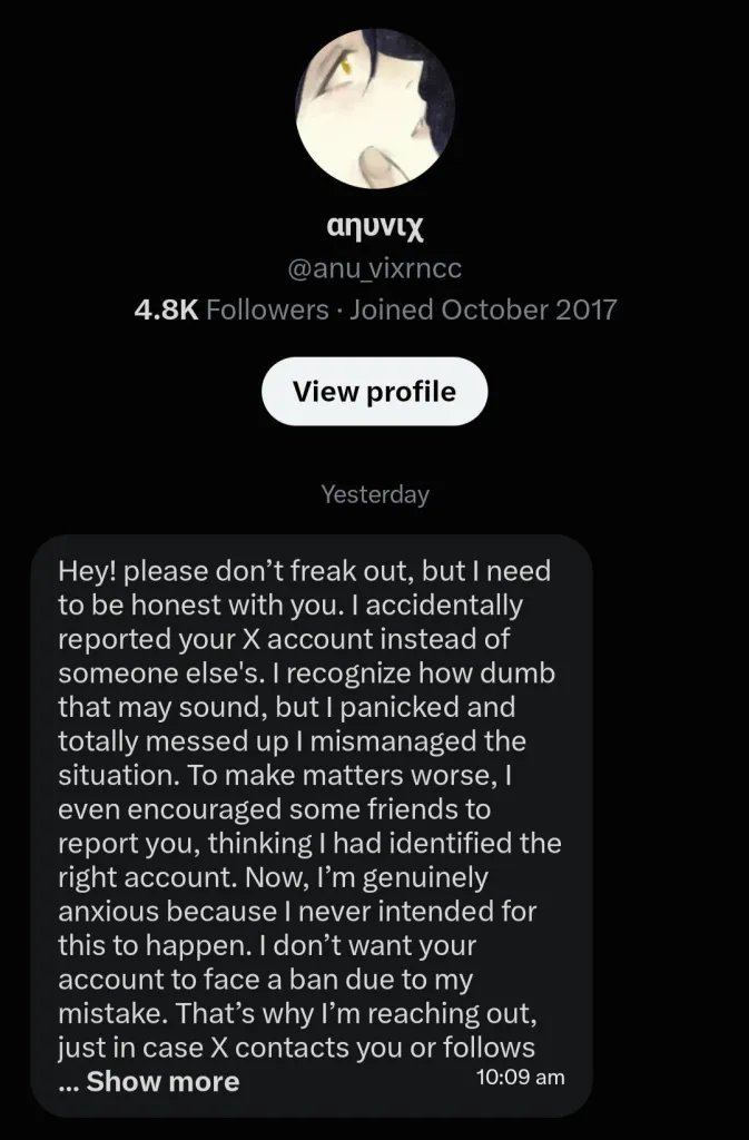 noxalyss's tweet photo. we dont know the hacking worked since we're barely on twitter anymore but al received the same DM message from someone (most likely that account was hacked as well with the same method) and the next thing she knew, she could no longer login in to her account. https://t.co/dKJEXjnWDS