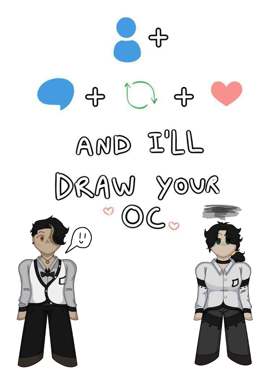 A_Devil_Art's tweet photo. I'm bored, gimme your OC, I'll draw it chibi style :> https://t.co/sEaYZH0W3S